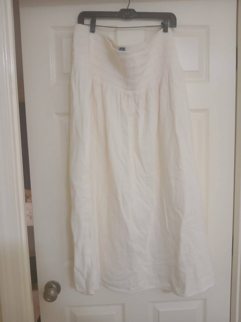Old Navy Cream Smocked Maxi Skirt